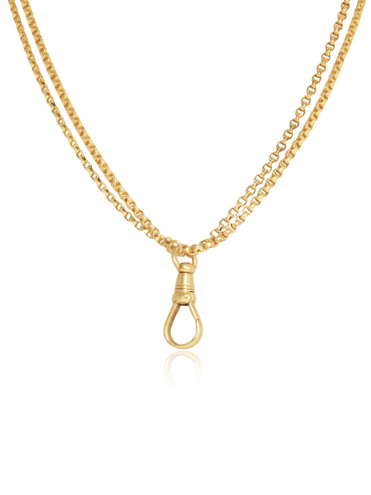 Vintage 14K Gold Longuard Watch Chain Necklace