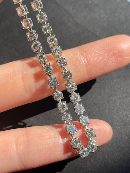 Platinum 8.7 CTW Diamond Graduated Tennis Riviera Necklace