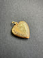 Médaillon coeur vintage à motif en or 14 carats