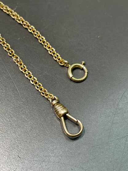 Antique 14K Gold Fancy Link Watch Chain Necklace 22.0 inch