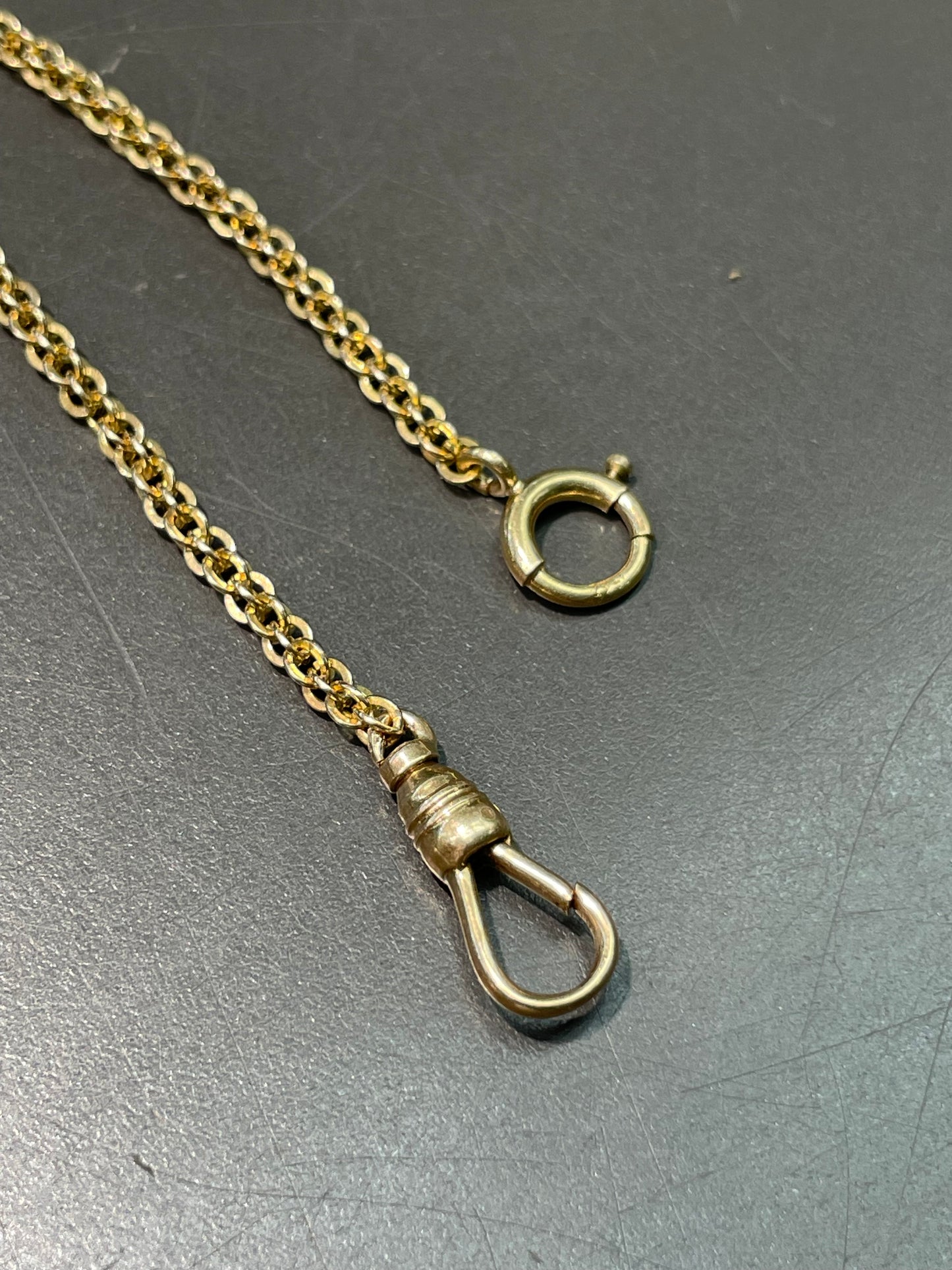 Antique 14K Gold Fancy Link Watch Chain 22.0 inch