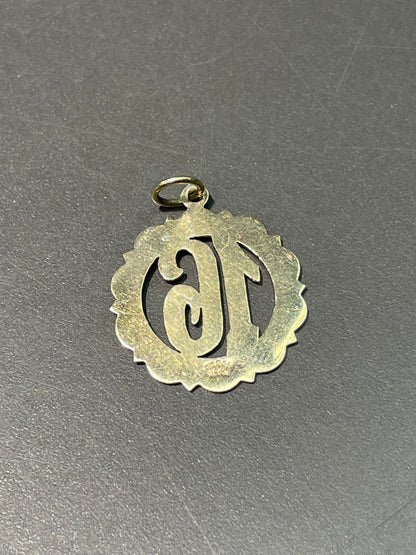 复古 14K 黄金十六吊坠