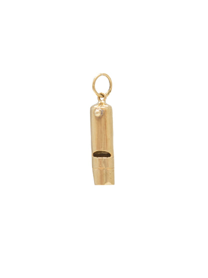 Vintage 14K Gold Mini Working Whistle Charm