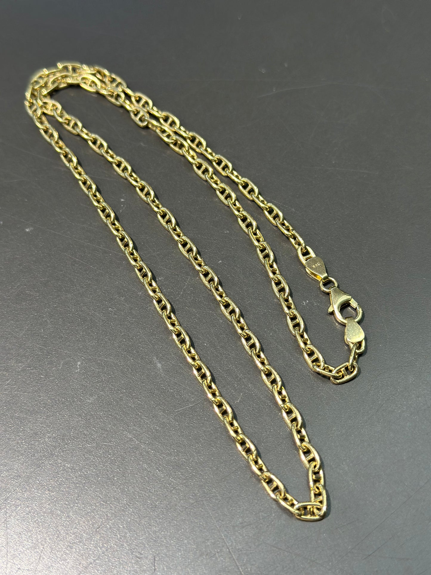 14K Gold Smooth Anchor Chain Necklace 20.0 inch