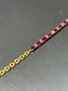 Vintage 18K Gold Natural Ruby Diamond Chain Bracelet