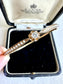 Vintage 14K Gold Diamond Seed Pearl Bangle