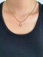 Antique 14K Yellow Gold Seed Pearl Lily Crescent Charm