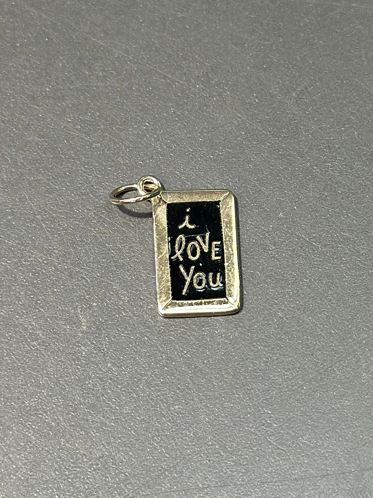 Vintage 10K Gold “I Love You” Post Card Charm