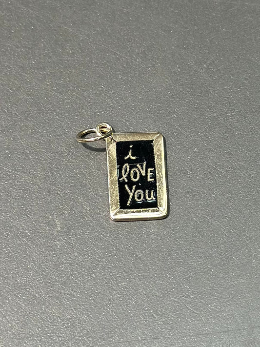 Vintage 10K Gold “I Love You” Post Card Charm