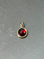 Antique 14K Gold Faceted Garnet Charm