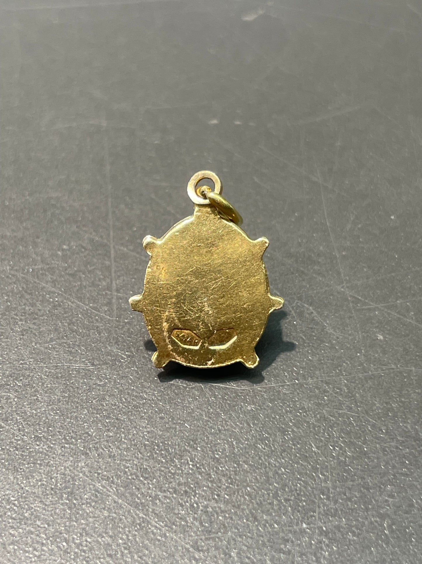 Vintage 18K Gold Enamel Ladybug Charm Pendant