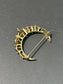 Victorian Style 14K Gold Emerald Crescent Brooch