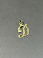 Vintage 14K Gold Script D Letter Charm