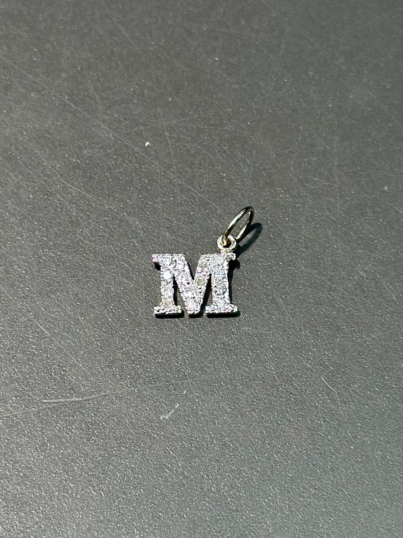 Vintage 14K Gold Diamond Letter Charms