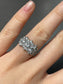 Antique Edwardian Platinum 2.16 CTW Three Stone Cluster Diamond Ring