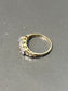 Antique 14K Gold Two-Tone Three Stone Diamond Ring