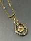 Edwardian 14K Gold Sapphire Pearl Diamond Necklace