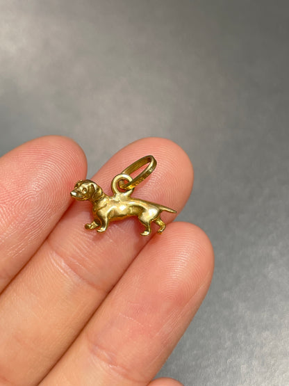 Vintage 18K Gold Daschund Charm