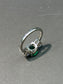 Platinum Emerald Diamond Trilogy Ring