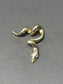 Vintage 14K Gold 0.02 CTW Diamond Snake Pendant