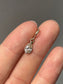 14K Yellow Gold 0.56 CTW Pear Drop Shape Diamond Bezel Charm