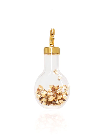 Vintage 14K Gold Shavings Dust Bottle Charm
