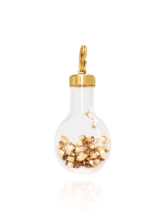 Vintage 14K Gold Shavings Dust Bottle Charm