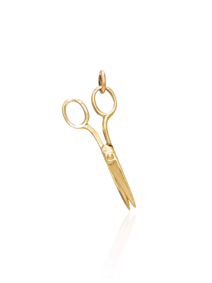 Vintage 14K Gold Articulating Scissor Charm