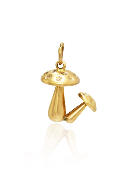 Vintage 18K Gold Mushroom Charm