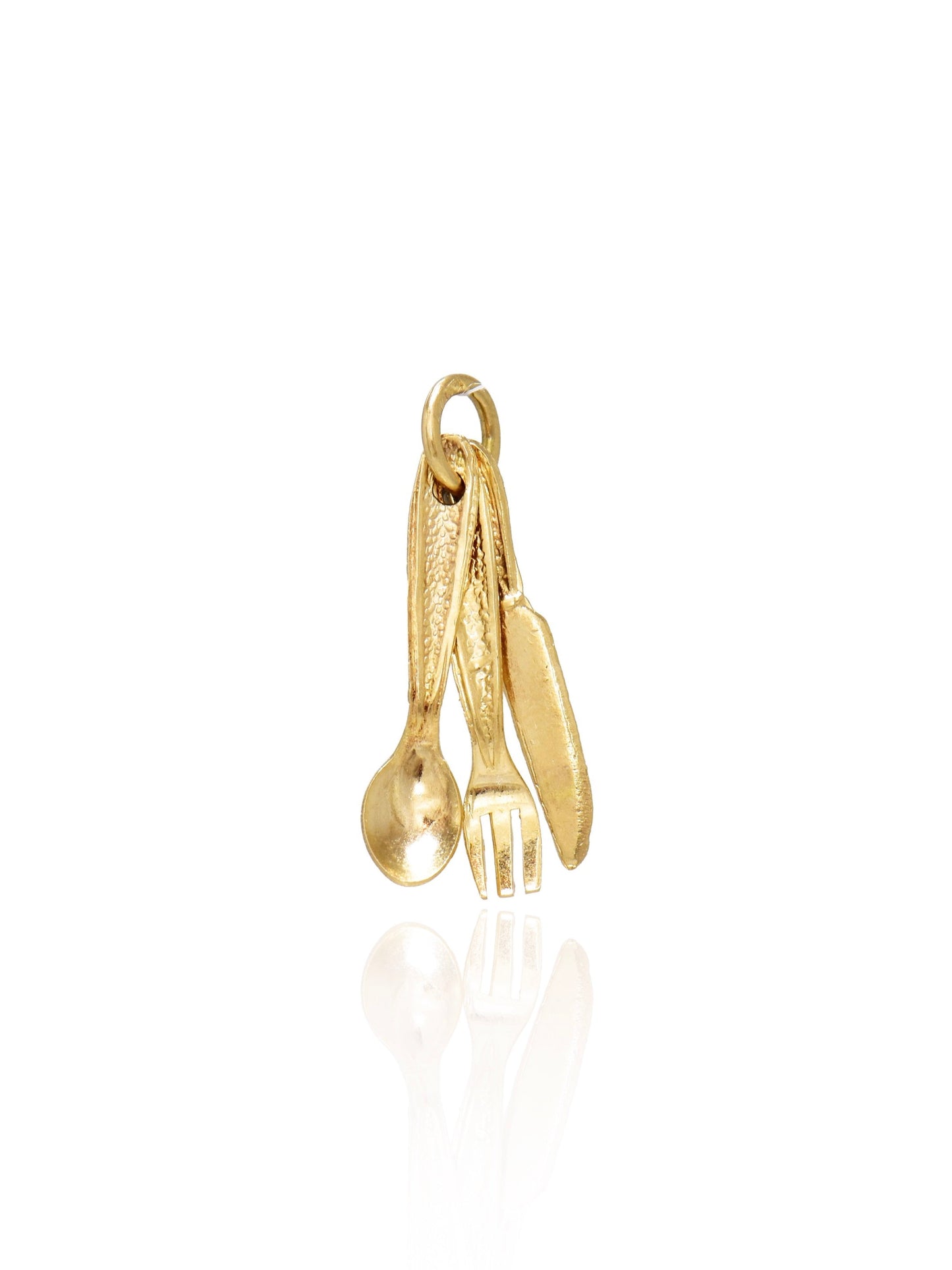 Vintage 14K Gold Utensils Charm
