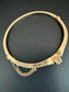 Vintage 14K Gold Diamond Seed Pearl Bangle