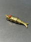 Vintage 18K Gold Large Articulated Fish Pendant