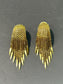 Vintage 18K Gold Spiked Tassel Fringe Earrings