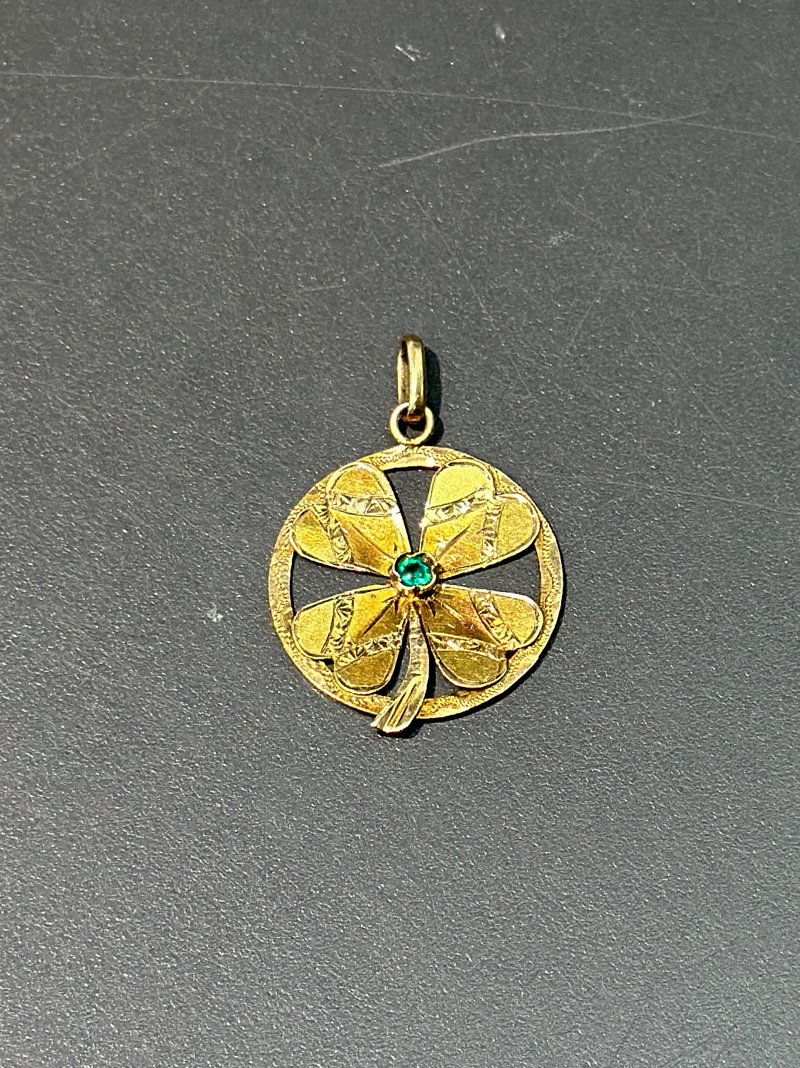 Vintage 14K Gold Clover Charm