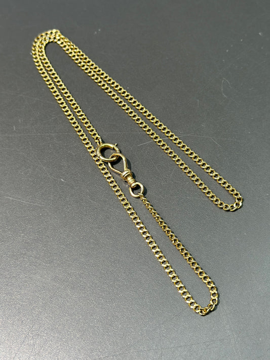 Vintage 14K Gold Curb Link Watch Chain 20”