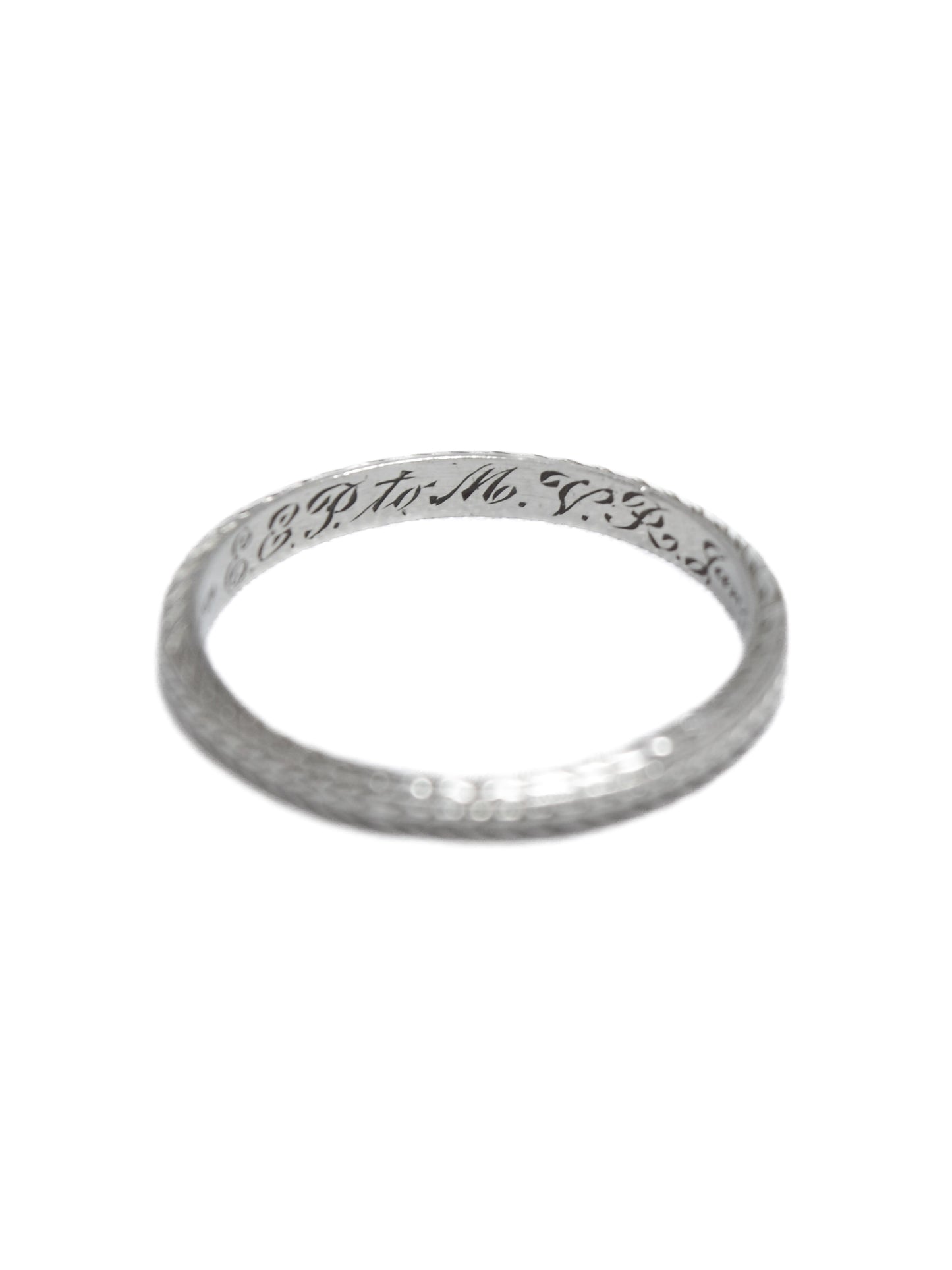 Art Deco Platinum Wheat Motif Band