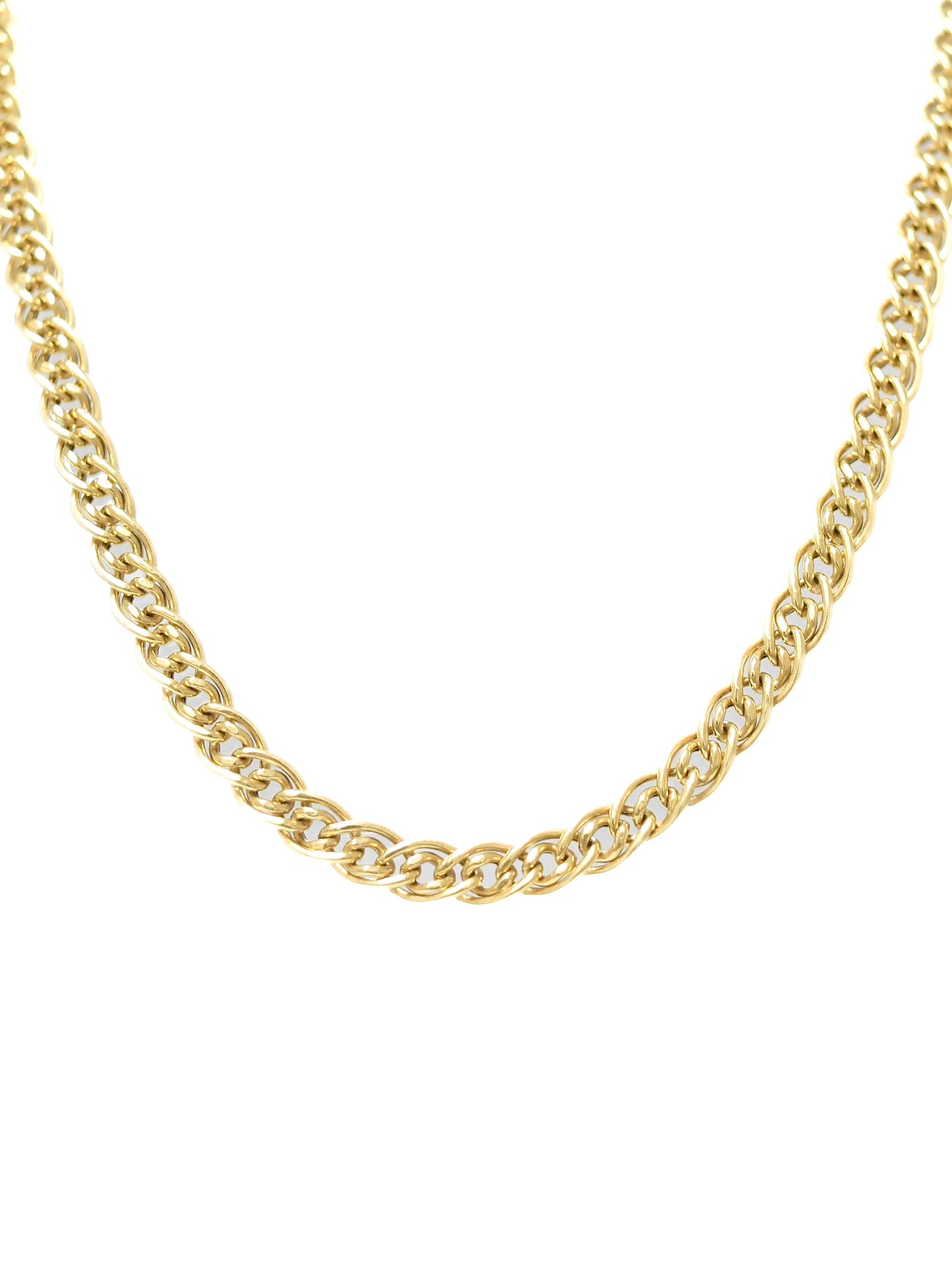 18K Gold 4.5 mm Fancy Link Chain Necklace