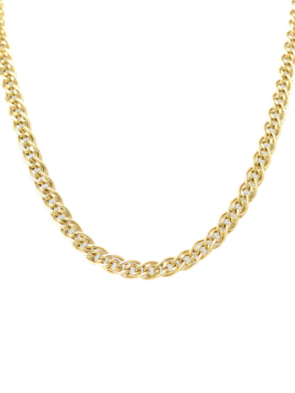 18K Gold 4.5 mm Fancy Link Chain Necklace
