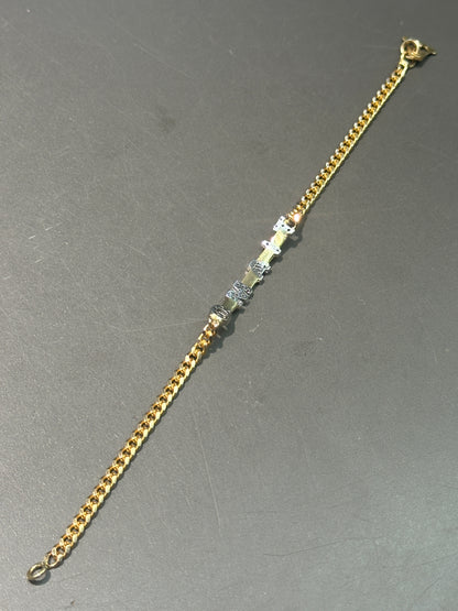 18K 黄金 0.22 CTW 钻石 Ti Amo 链环手链