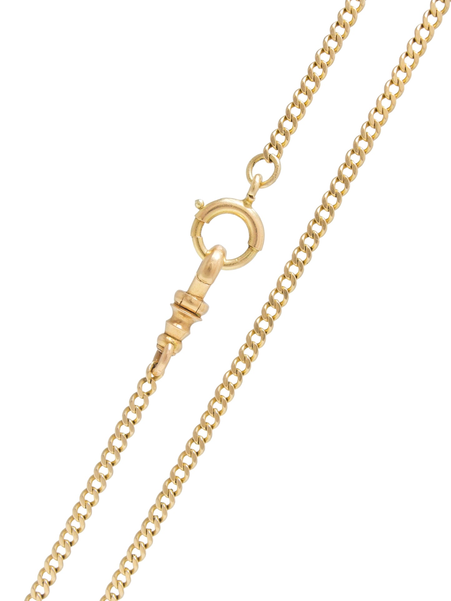 Vintage 14K Gold 2.0 mm Curblink Watch Chain Necklace