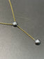 18K Yellow Gold 0.45 CTW Diamond Bezel Lariat Necklace