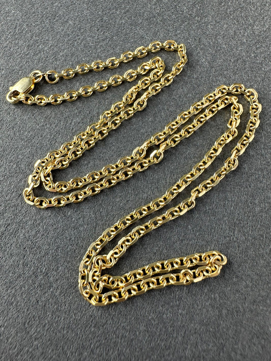 14K Gold 2.8 mm Solid Biker Chain Chain Necklace 22.0 inch