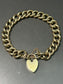 Vintage 9K Yellow Gold Padlock Curblink Bracelet