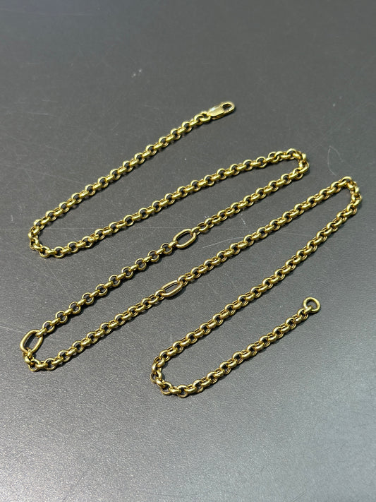 18K Gold Rollo Chain Necklace hi