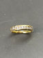 14K Gold Half Diamond Eternity Band Ring SZ 7