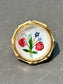 Broche victorienne en cristal d'Essex avec fleur de rose en or 14 carats