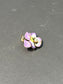 Art Nouveau 14K Gold Enamel Pearl Purple Pansy Flower Charm