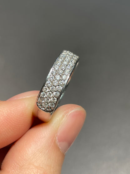 14K Gold 0.75 CTW Diamond Pave Ring Band