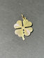 Vintage 14K Gold Engine Turned Clover Charm