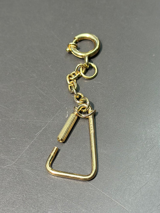 Vintage 18K Gold Carabiner Charm Holder